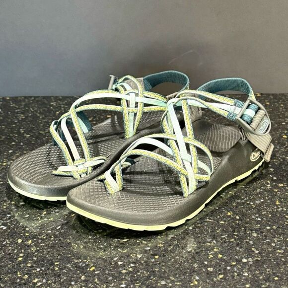 Chaco Z3 Cloud Sandals. Green. Size 8. - Picture 1 of 11